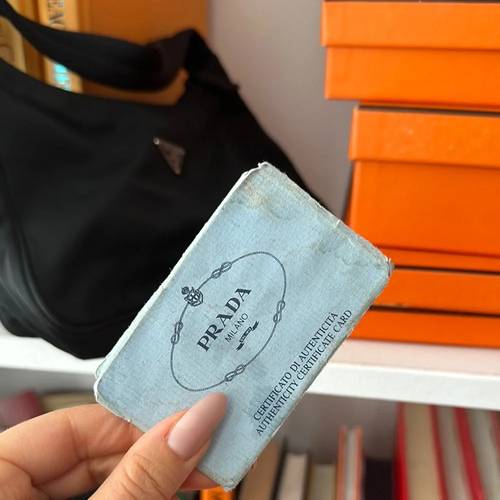 Vintage Prada Black Nylon Shoulder Bag - Picture 7 of 8